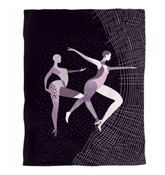 Stylish bedroom with dance-themed feminine duvet cover
